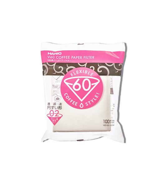 Hario V60 Dripper Size 02 Filters 100 Pack
